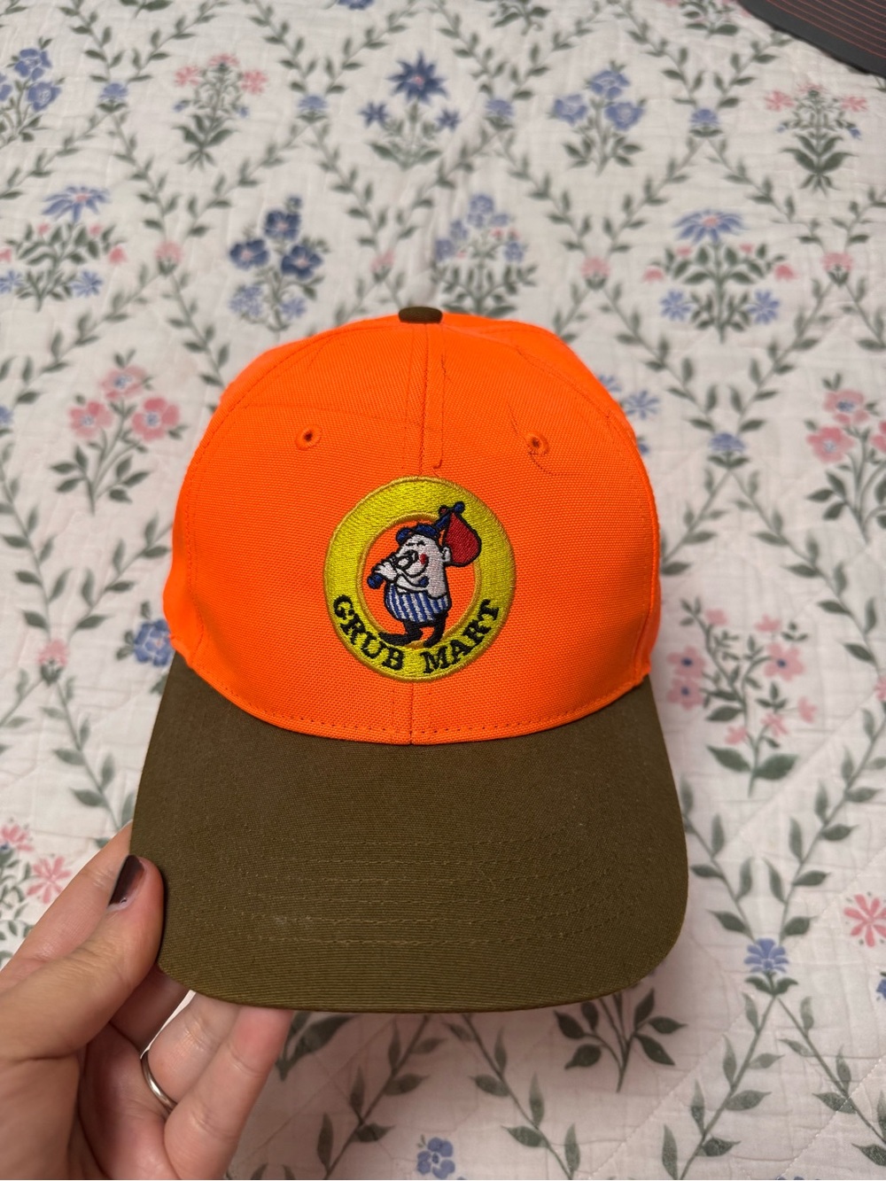 Grub Mart Orange & Brown Logo Cap
